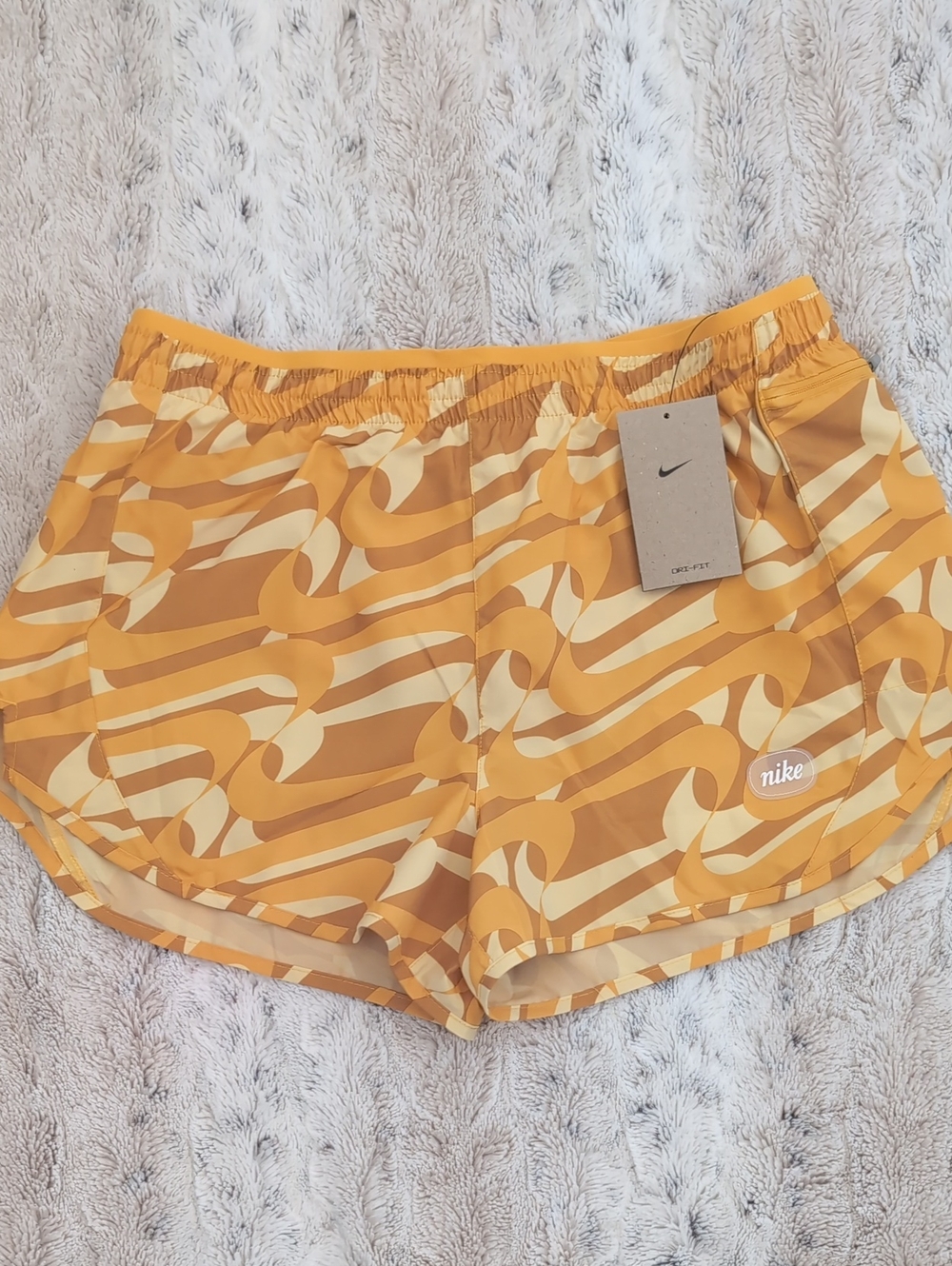 Nike Icon Clash Tempo Luxe Yellow Ochre Running Shorts